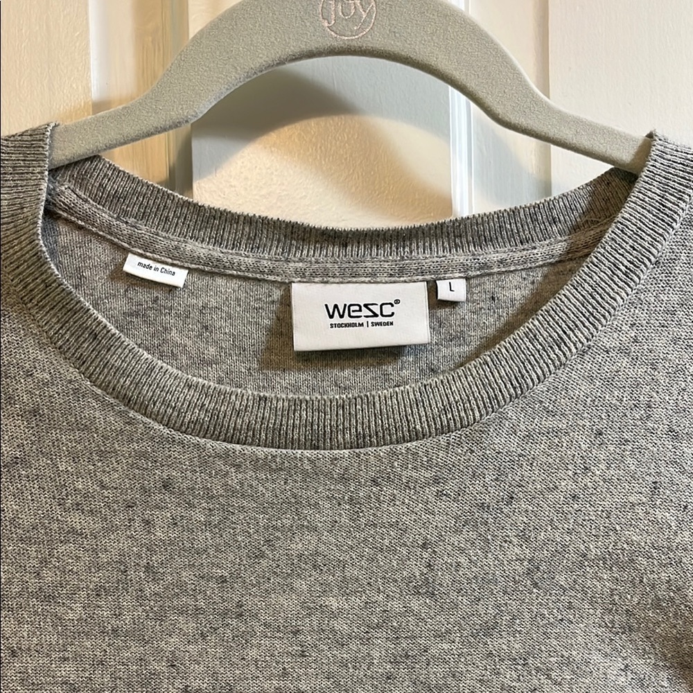 Wesc Knuby Heather Gray 100% Cotton Casual Crew Neck Sweater - Size Large - Picture 2 of 16